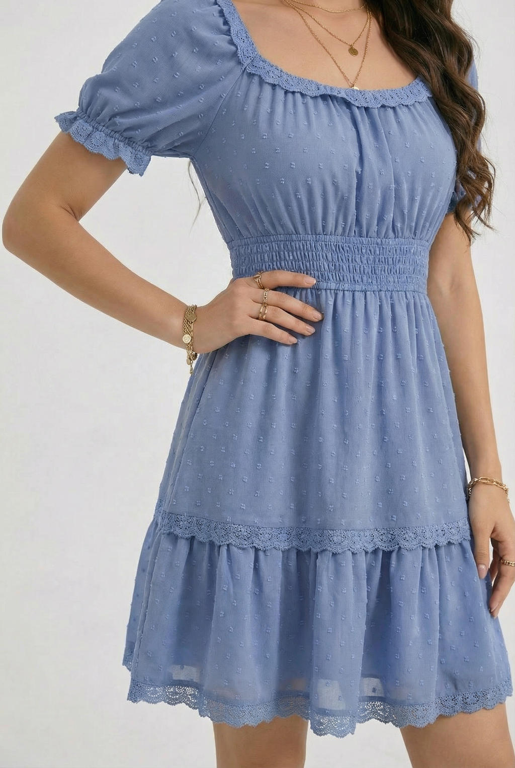 Florboom Women's 2026 Summer Boho Puff Sleeve Dresses