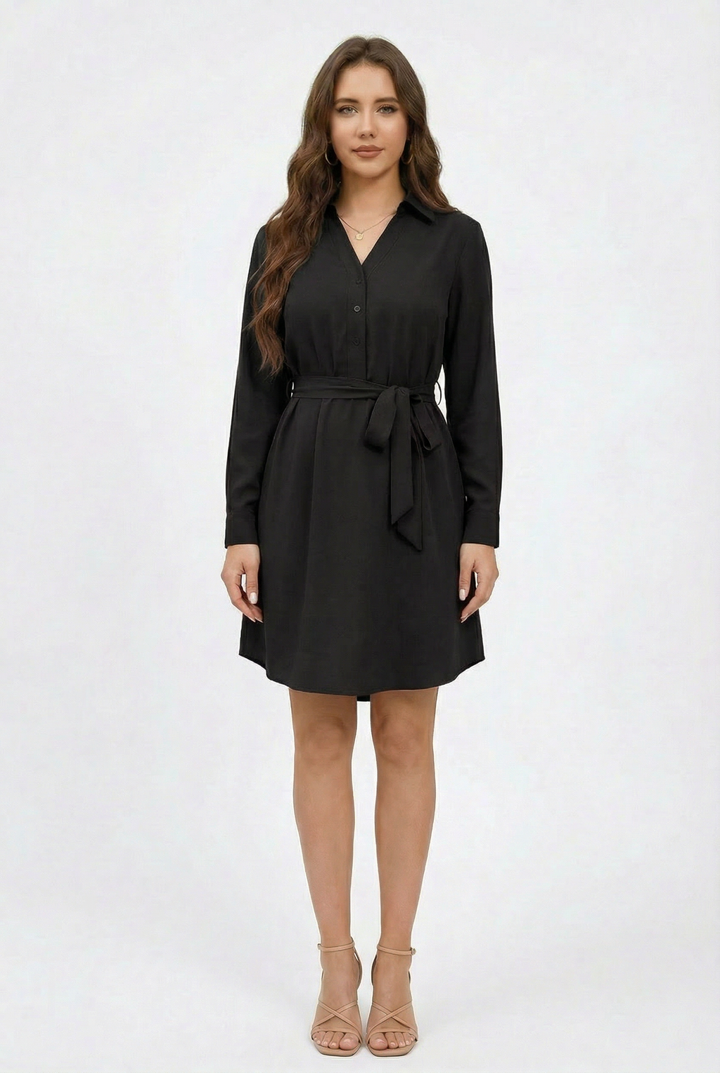 Florboom Womens Shirt Dresses Long Sleeve Button up Work Dress
