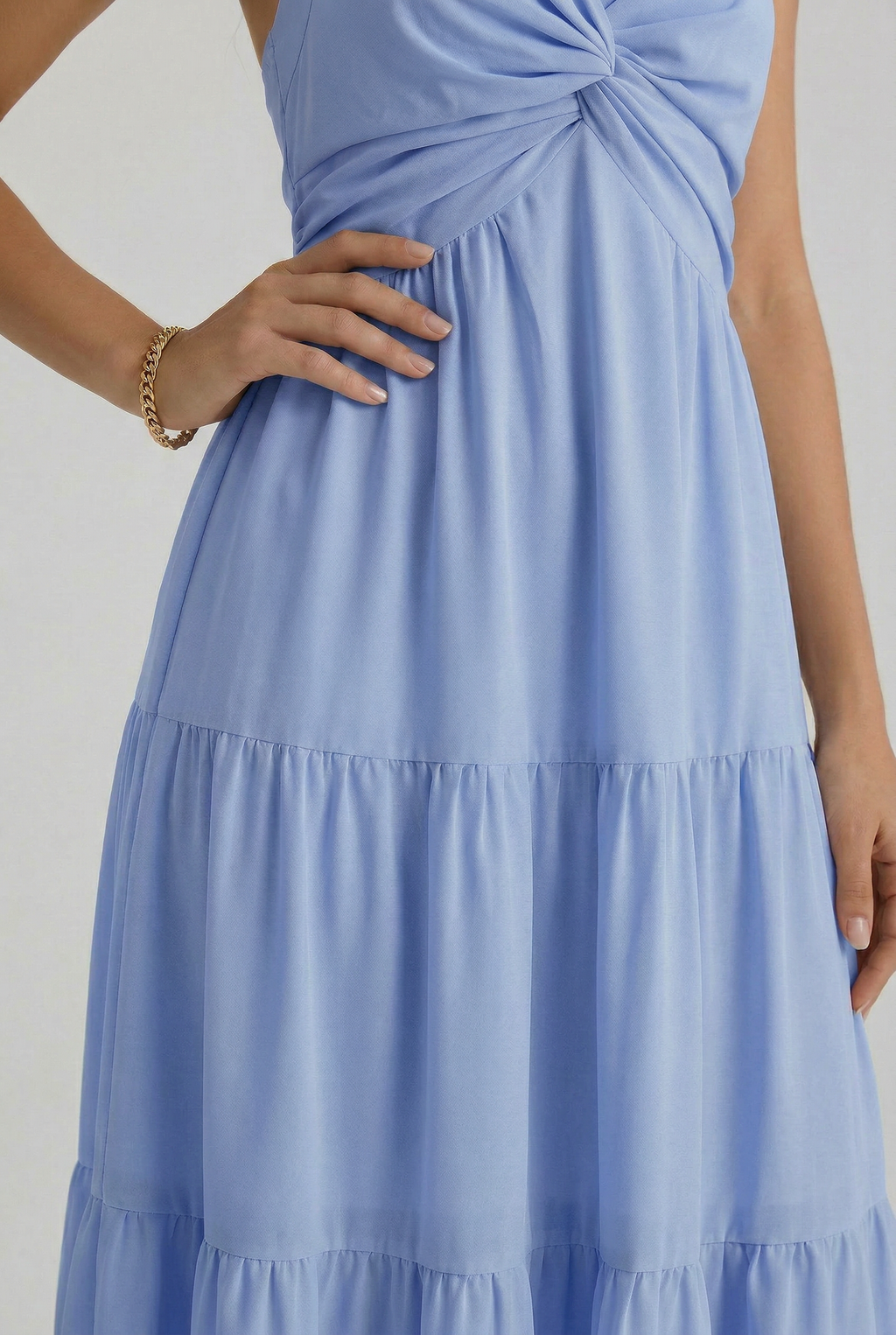 Florboom Women's Summer Halter Maxi Dresses Smocked Back Sundress