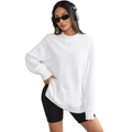 Florboom Women's Long Oversized Sweatshirts Mock Neck Pullover Long Sleeve Side Split Tops with Pocket