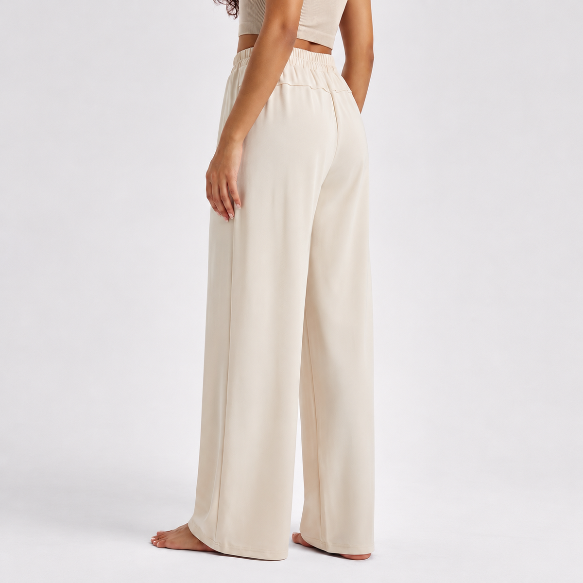 Florboom Women's Wide Leg Pants High Waisted Stretch Trousers Pockets