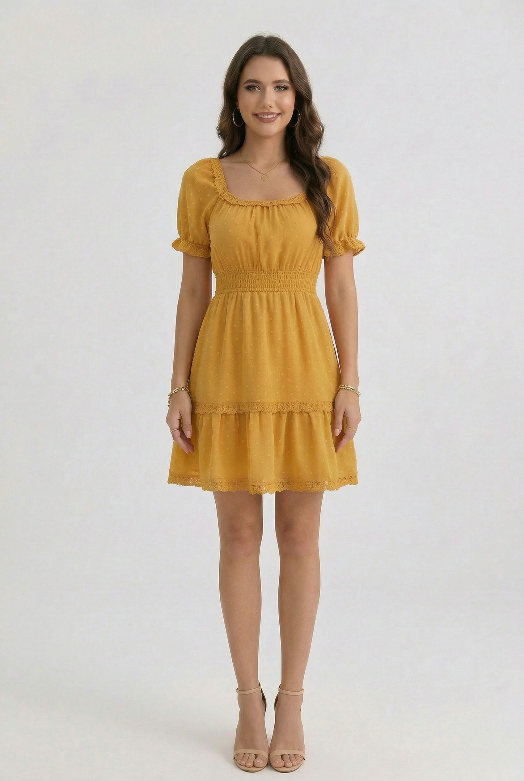 Florboom Women's 2026 Summer Boho Puff Sleeve Dresses