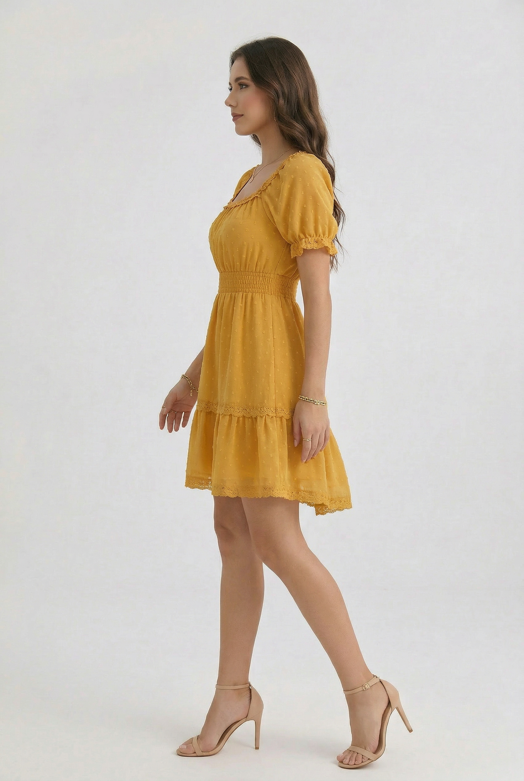 Florboom Women's 2026 Summer Boho Puff Sleeve Dresses