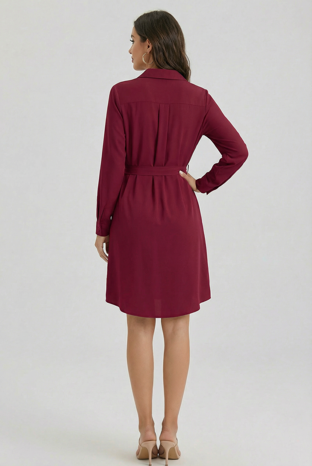 Florboom Womens Shirt Dresses Long Sleeve Button up Work Dress