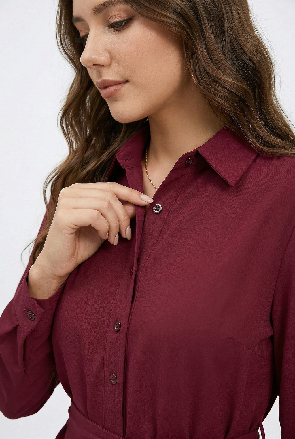 Florboom Womens Shirt Dresses Long Sleeve Button up Work Dress
