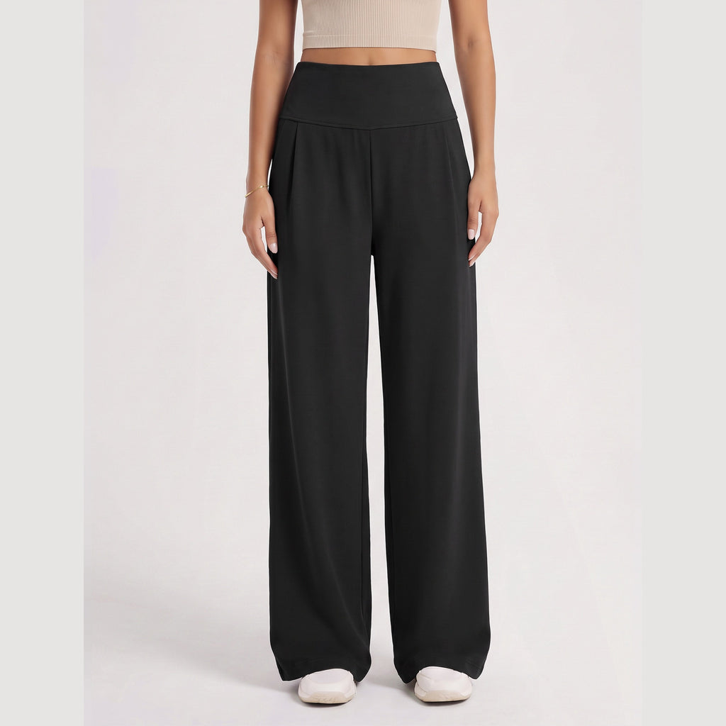Florboom Women's Wide Leg Pants High Waisted Stretch Trousers Pockets