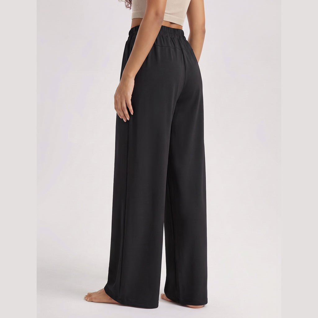 Florboom Women's Wide Leg Pants High Waisted Stretch Trousers Pockets